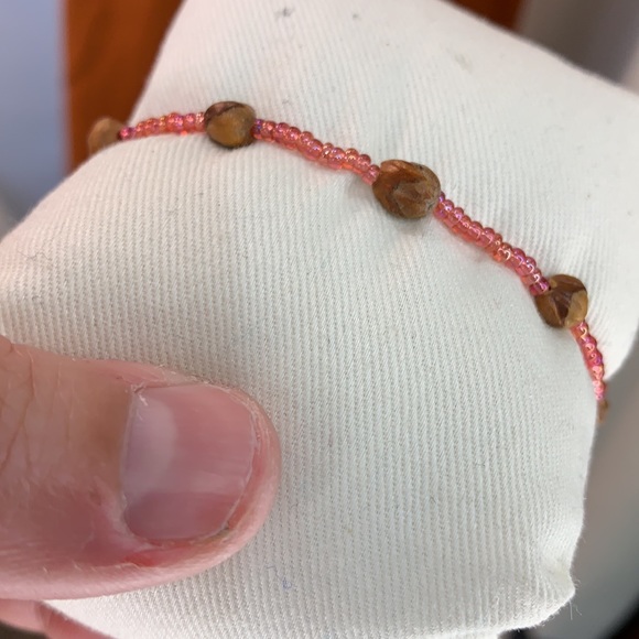 Pink Tones Glass Bead Necklace & Bracelet Set - Picture 6 of 12